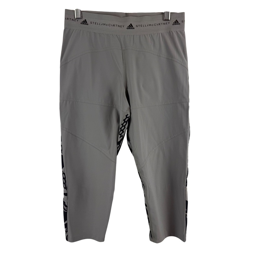 Adidas Stella McCartney Leggings Womens M Grey Adizero Capri Floral‎ DT9245